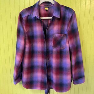 Eddie Bauer colorful, light flannel button up